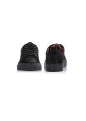 Czarne skórzane sneakersy męskie BUTYM-0430-99(W24)