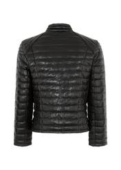 Skórzana kurtka męska w stylu puchówki KURMS-0247-5480(Z21)-02