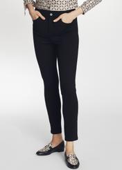 Czarne spodnie damskie z przeszyciem SPODT-0049-99(Z21)