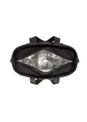 Czarna torebka typu lunchbox TOREN-0346-99(W26) - widok produktu z góry, na białym tle.  