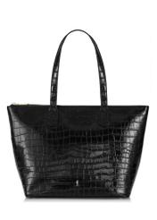 Czarna torebka shopper skórzana TORES-0939-99(Z23)-01