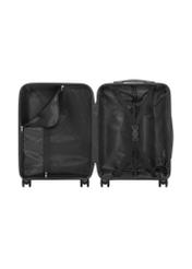 Mała walizka na kółkach WALPP-0025-99-19(W26), widok produktu od środka na białym tle.