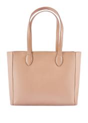 Beżowa skórzana torebka shopper damska TORES-0971F-1B(W26)