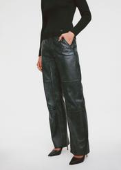 Black women's leather pants SPODS-0040-5512(Z24)-02