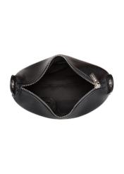 Czarna torebka damska w stylu hobo TOREC-0829A-99(Z25) - widok produktu z góry na białym tle. 