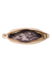 Beżowa torebka damska na ramię TORES-1213-1B(W26) - widok produktu z góry, na białym tle.  