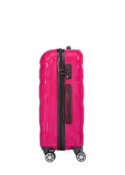 Walizka średnia na kółkach WALPC-0012-5E-24(W26), widok produktu z boku na białym tle.