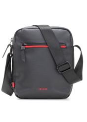 Czarna saszetka męska TORMN-0400-9J(W26), widok produktu z przodu na białym tle.