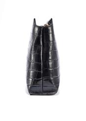 Czarna torebka damska croco TORES-1159-9G(Z26)