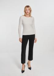 Prążkowany longsleeve damski LSLDT-0028-12(Z24)-02