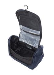 Granatowa duża kosmetyczka WALNY-0045-7D-14(W26), widok produktu w środku na białym tle.