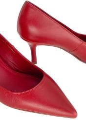 Red leather women's pumps BUTYD-1031-42(Z24)-09