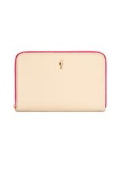 Średni skórzany portfel damski PORES-0981-0P(W26), widok produktu z przodu na białym tle.