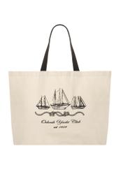 Kremowa bawełniana torba z nadrukiem TOREN-0136-0P(W26), widok produktu z przodu na białym tle.