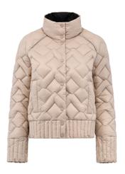 Beige quilted transitional women's jacket KURDT-0571-81(Z24) pic. 5