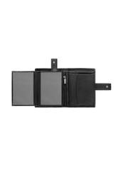 Czarny skórzany portfel męski PORMS-0682-99(W26), widok produktu w środku na białym tle.