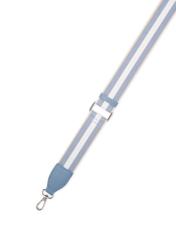 Niebieska mała torebka damska TOREC-1172-7C(W26) - zbliżenie na detal z góry, na białym tle.