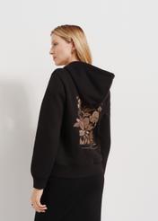 Black women's hoodie BLZDT-0101-99(Z24)-03