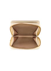 Kremowy średni portfel damski POREC-0412-0B(W26), widok produktu w środku na białym tle.