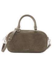 Torebka damska khaki na ramię TORES-1193-55 (Z25), widok produktu z przodu na białym tle.
