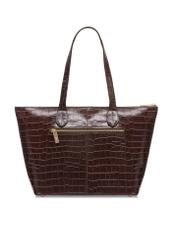 Damska brązowa torebka shopper skórzana TORES-0939D-89(W25)-04