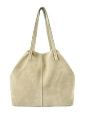 Skórzana szałwiowa torebka damska TORES-1252-8F(W26) - widok produktu z przodu, na białym tle. 