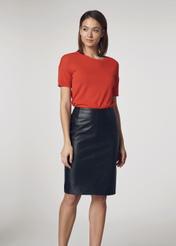 Women's pencil leather skirt SPCDS-0031-5010(W21)-04