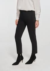 Black women's trousers with a crease SPODT-0095-99(Z24) pic. 2