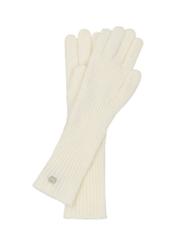 Długie kremowe rękawiczki damskie REKDT-0030-12(Z23)