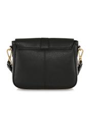 Roomy black leather women's messenger bag TORES-1021-99(Z24)-03