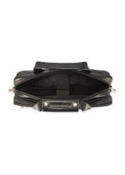 Czarna skórzana torba męska TORMS-0483-99(Z25), widok produktu od środka na białym tle.