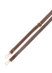 Ciemnobrązowa torebka damska z imitacji skóry TOREC-1214-1H(W26), widok paska produktu na białym tle.