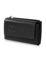 Large black women's wallet with logo POREC-0343-99(Z24)-02