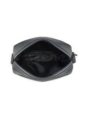 Czarna torba męska crossbody TORMN-0395-9J(W26) - widok produktu z góry, na białym tle. 