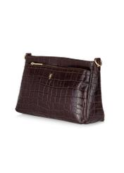 Brown leather croco women's handbag TORES-0940-89(Z24)-02