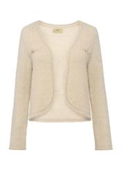 Beige woolen women's cardigan KARDT-0047-80(Z24)-04