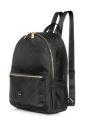 Czarny pikowany plecak damski TOREN-0265-99(Z23)