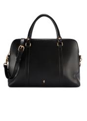 Czarna damska torba na laptopa TOREC-1130-99(W26), widok produktu z przodu na białym tle.