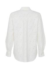 Biała koszula damska z długim rękawem KOSDT-0094-12(W22)-05