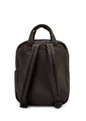 Czarny nylonowy plecak damski TOREN-0341-99(W26), widok produktu z tyłu na białym tle.