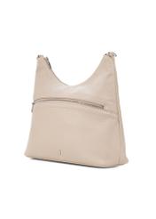 Kremowa torebka z portmonetką TOREC-0886A-80(Z25), widok skosu produktu na białym tle. 