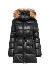 Black women's winter jacket KURDT-0540-99(Z24)-05