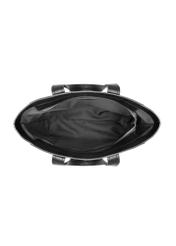 Czarna torebka damska shopper TOREC-1133-99(W26), widok produktu od środka na białym tle.