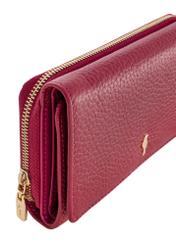 Duży różowy skórzany portfel damski PORES-0801B-34(W24)