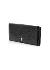 Black leather women's wallet PORES-0909-99(Z24)-02