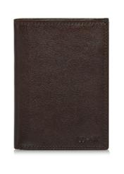 Brązowy skórzany niezapinany portfel męski PORMS-0550-89(W24)