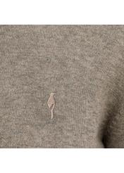 Beżowy sweter męski z golfem SWEMT-0095A-81(Z23)