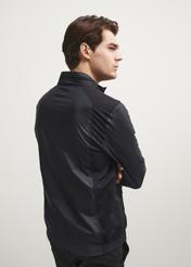 Navy blue men's jacket with stand-up collar KURMT-0293-69(W23)-03