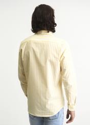 Koszula męska w żółte paski KOSMT-0284-21(W23)