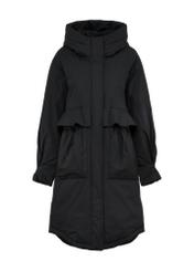 Black winter jacket with hood KURDT-0463-99(Z24)-05